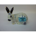 Royal Crown Derby English Rabbit (Blue) (boxed) Condition Report Excellent condition, gold stopper