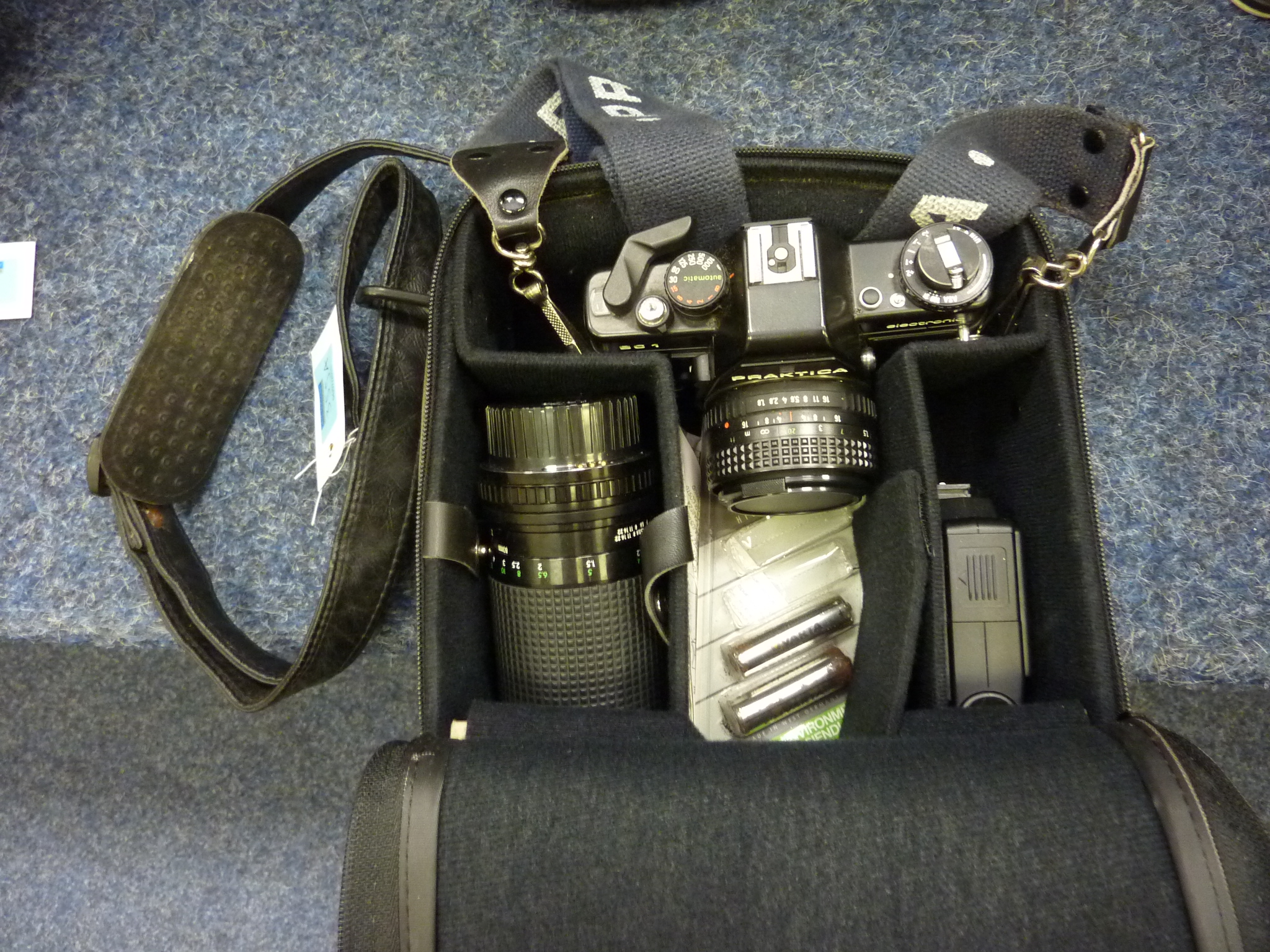 Praktica BC1 camera and Prakticar Pentacon lens etc cased