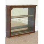 19th century mahogany mirror back display cabinet enclosed by single glazed door,