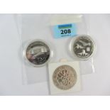 Three silver proof coins - Last Commercial Flight of Concorde £5,