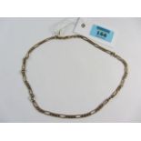 Gold flattened chain necklace hallmarked 9ct approx 15gm