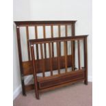 Edwardian inlaid mahogany single bedstead