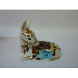 Royal Crown Derby Donkey paperweight (boxed) Condition Report Excellent condition, gold stopper