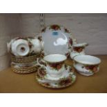 Royal Albert 'Old Country Roses' tea set - six place settings lacking one cup