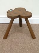 Yorkshire oak 'Acornman' stool in the shape of a club,