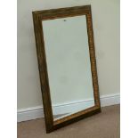 Bevelled edge wall mirror in brushed gilt frame 108cm x 77cm