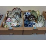 Wedgwood Jasperware and other decorative ceramics in two boxes