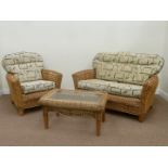 Two seat rattan conservatory sofa (L140cm),