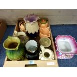 Victorian and later decorative ceramics including a retro tea set in one box