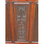 Edwardian mahogany mirror back music cabinet fitted with cupboard and single drawer,