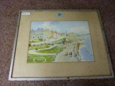 Bridlington South Marine Drive, mid 20th century watercolour signed by Harry.