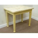 1930's rectangular table with marble painted finish fold over top, 61cm x 91cm (closed),