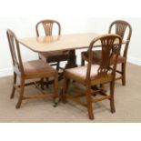 20th century Regency style mahogany tilt top dining table (83cm x 130cm),