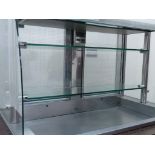 Victor commercial stainless steel and glass open front refrigerated self-serve counter,