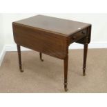 19th century mahogany Pembroke table fitted with single drawer,