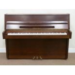 Pearl River upright piano, iron framed with overstrung movement in mahogany case,