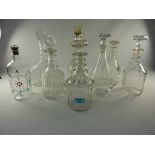 Collection of eight assorted decanters H31.