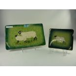 Eskdale Studio Whitby rectangular platter painted with sheep L35.