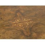 Victorian inlaid walnut oval loo table,