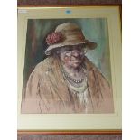 'Rose in Repose', pastel signed and dated by David Newbould (19)96,