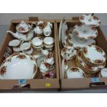 Royal Albert tea and dinnerware in two boxes