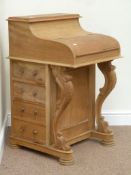 Victorian style mahogany piano top davenport,