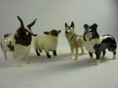 Beswick Alsatian dog, a similar collie,