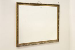 Large gilt framed bevelled edge wall mirror,