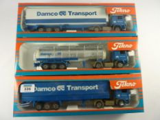 Three Tekno 'Damco Transport' 1:50 scale models (boxed)