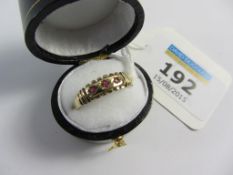 Gold-plated ruby ring