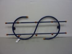1960s French Sputnik/Atomic style wall mounted coat rack H99cm