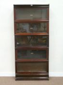 Early 20th century mahogany Globe Wernicke five section library bookcase fitted with hinged glazed