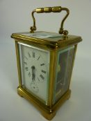 Early 20th century French brass cased carriage clock,