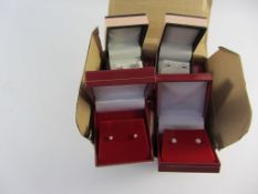 Collection of costume stud ear-rings boxed