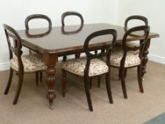 Victorian mahogany extending dining table with leaf (W121cm, L126cm - 179cm (with leaf)),