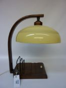 Art Deco period desk tidy lamp H43cm