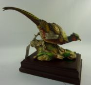 Limited edition Coalport Game Birds series 'The Pheasant' bisque sculpture no.