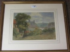 Durham, early 20th century watercolour indistinctly signed by C. Y.