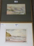 'Robin Hoods Bay' & 'The South Bay Scarborough', pair watercolours signed by Edward H Simpson 12.