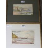 'Robin Hoods Bay' & 'The South Bay Scarborough', pair watercolours signed by Edward H Simpson 12.