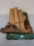 Vintage smoothing and jointing planes in one box