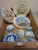 Bing and Grondahl pin dishes, Royal Copenhagen pin dishes and collector's plates, Denby Dale Pie,