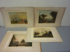 Four John Cother Webb mezzotints