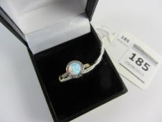 Gold-plated opal dress ring