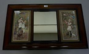 Edwardian mirror with pictorial panels 48.