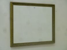 Rectangular bevel edge wall mirror in gilt frame 87.5cm x 112.