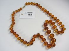 Amber bead necklace