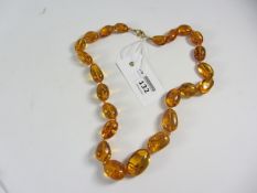 Amber bead necklace