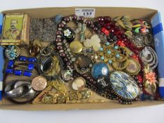 Vintage and later beads, brooches,pendants,