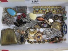 Vintage and later costume jewellery in one box